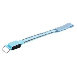 Armband wärmend mit USB Aufladung hellblau mit Leuchtstreifen