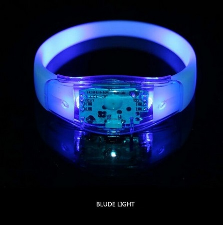 LED Leuchtarmband Soundgesteuert blau