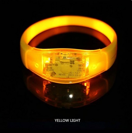 LED Leuchtarmband Soundgesteuert gelb