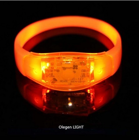 LED Leuchtarmband Soundgesteuert orange